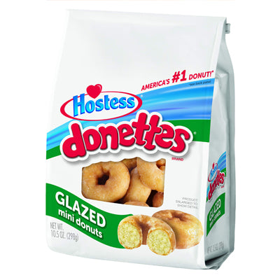 Hostess Donettes Glazed 298g Bag Donuts